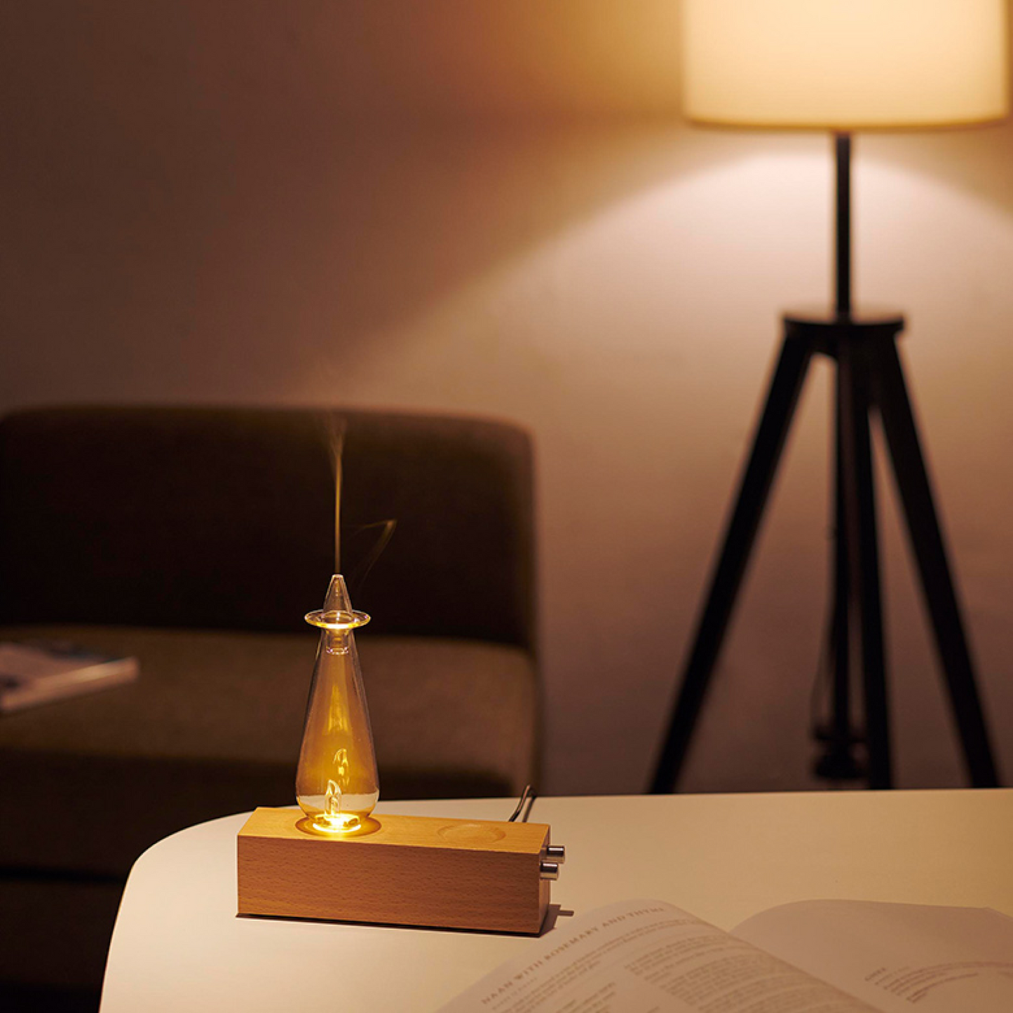 Lamp × Aroma Diffuser wood
